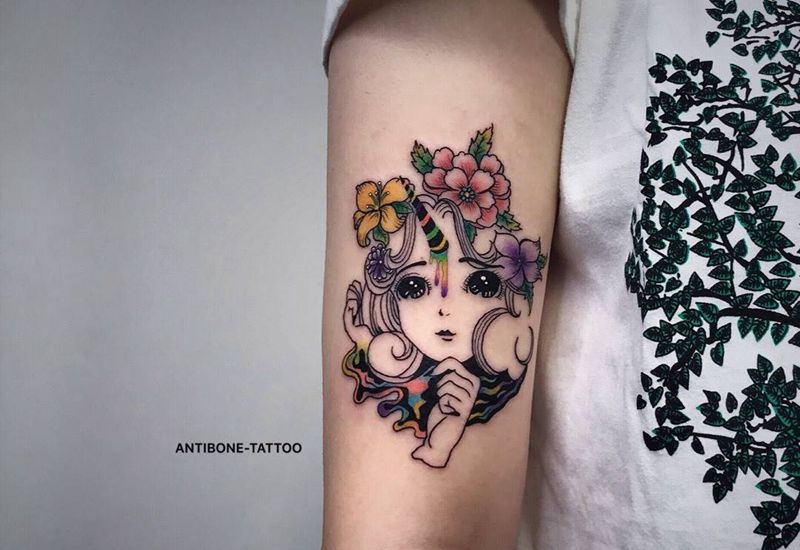 # 小清新#纹身图片_手臂腿部水彩New School小清新可爱纹身图案