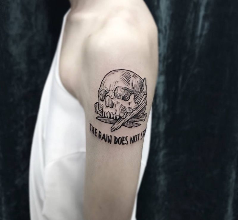 骷髅纹身图片_成品手部手臂人物鬼神清新传统欧美纹身图案