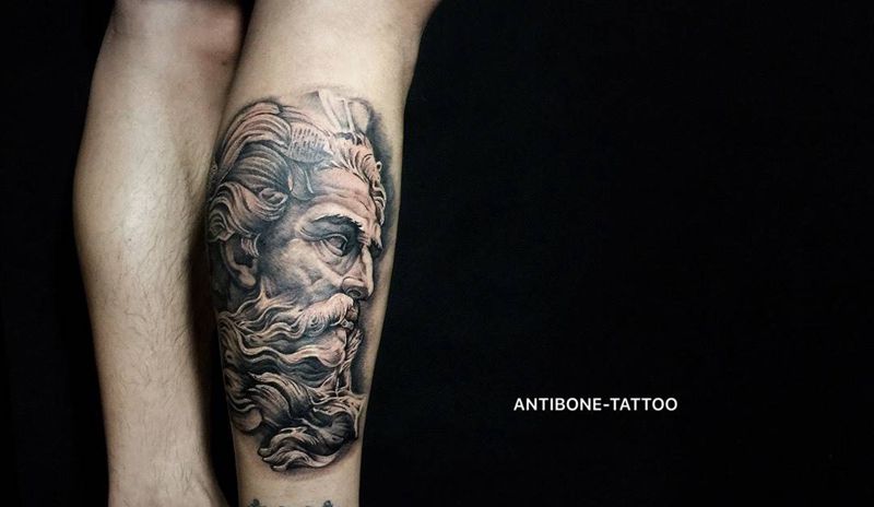 # 海神 波塞冬#纹身图片