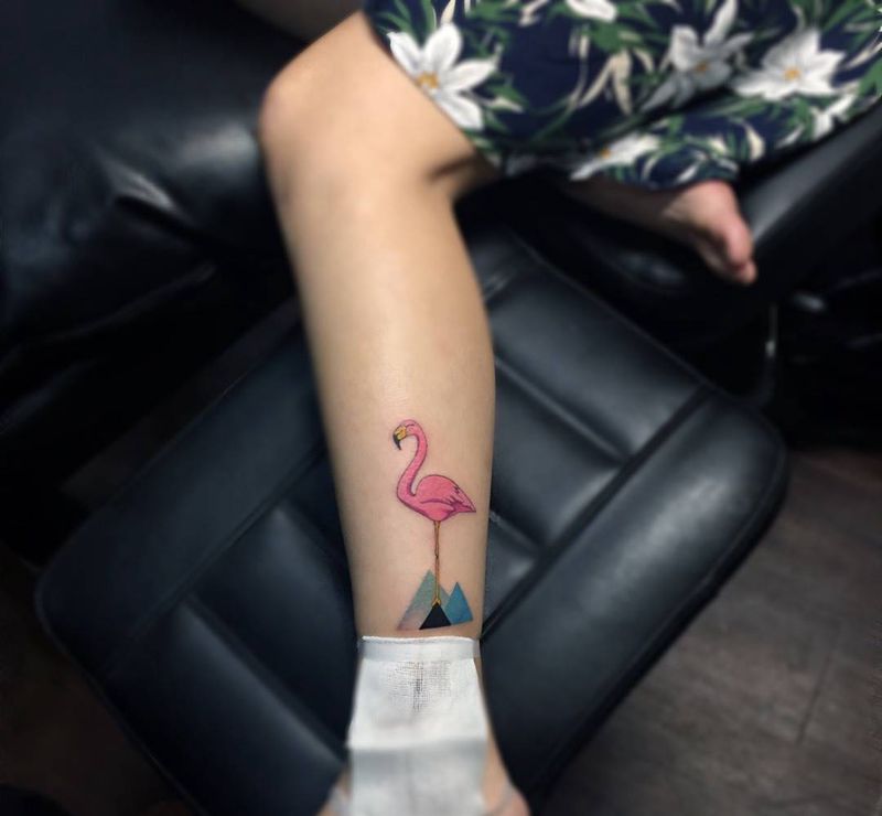 火烈鸟纹身图片