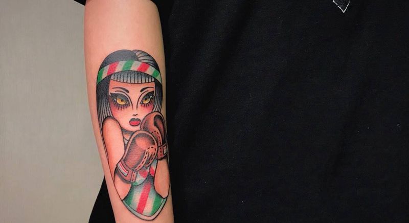 #不服练练old school#纹身图片_成品手臂欧美贴纸人物school反骨刺青培训纹身图案