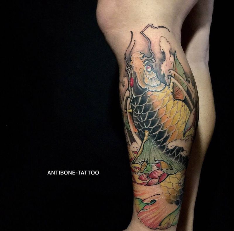 # 鲤鱼#纹身图片