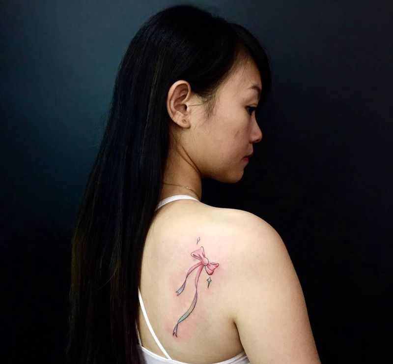 蝴蝶结纹身图片