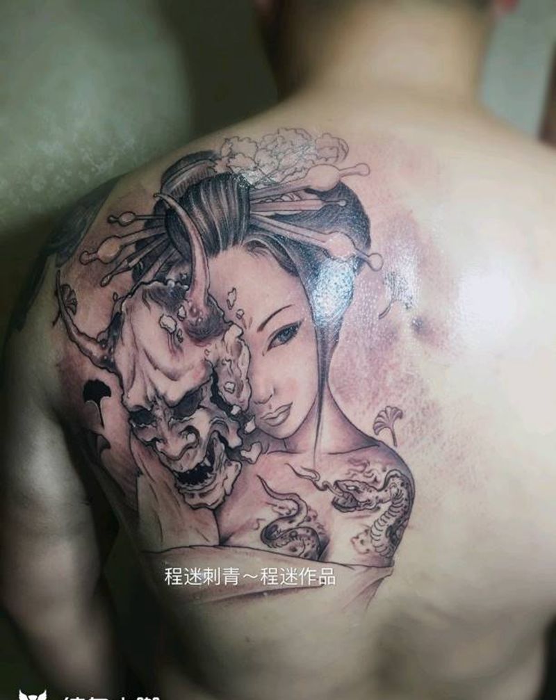 艺妓纹身图片