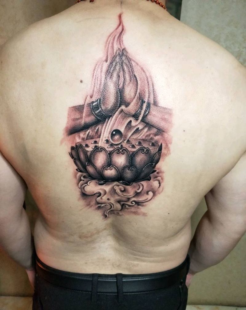 原创佛手纹身图片