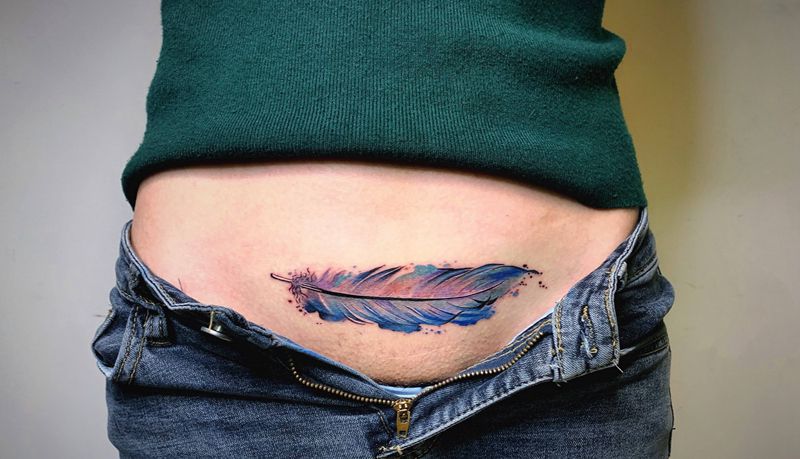 ＃ 羽毛遮盖＃纹身图片