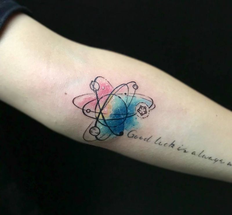 清新遮盖纹身图片_成品手臂清新几何纹身图案