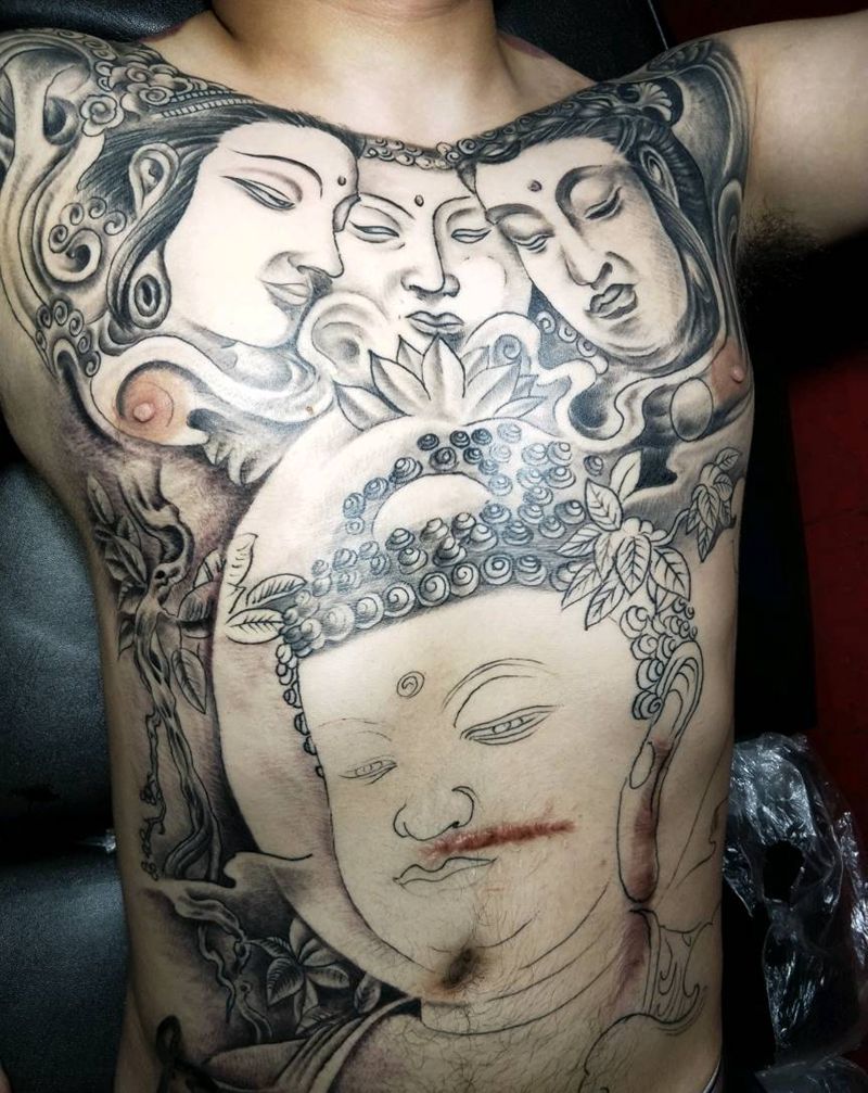 四面佛,纹身图片