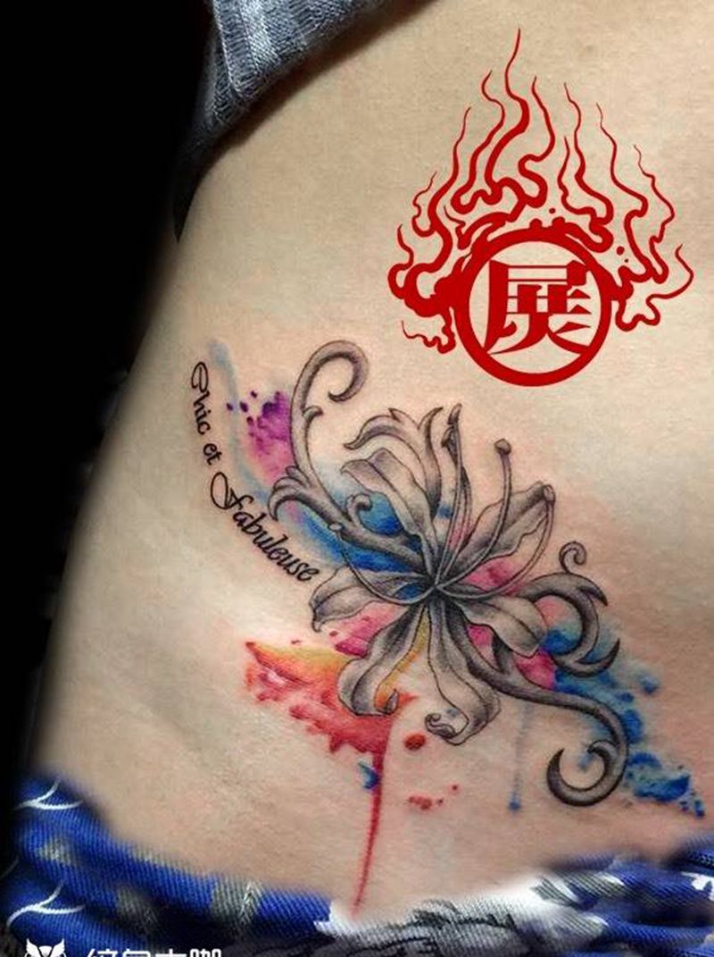 彼岸花纹身图片