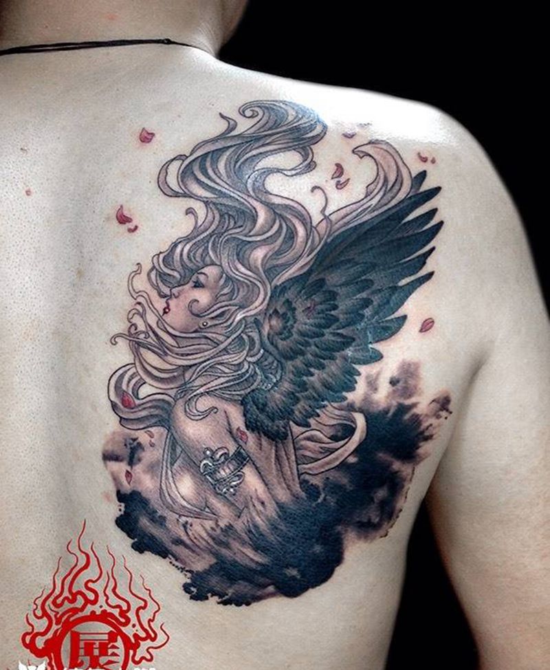 天使纹身图片