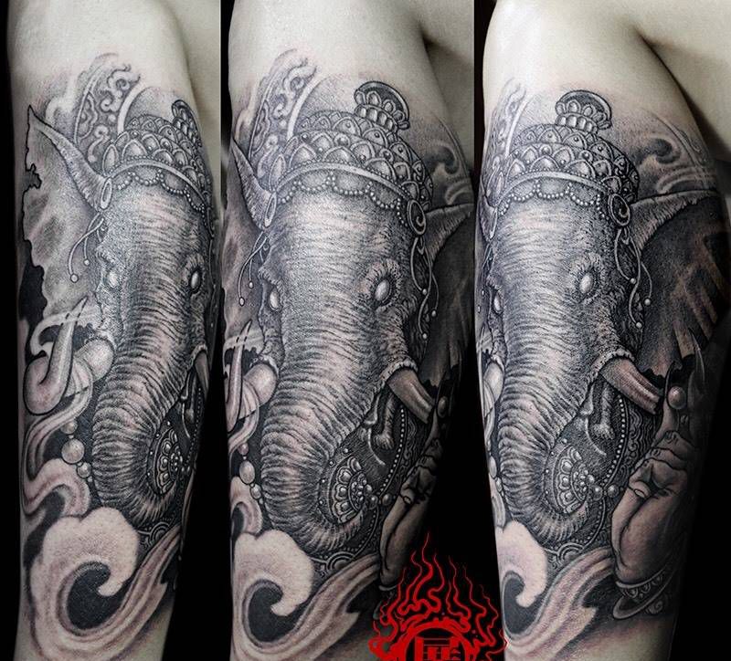 象神纹身图片