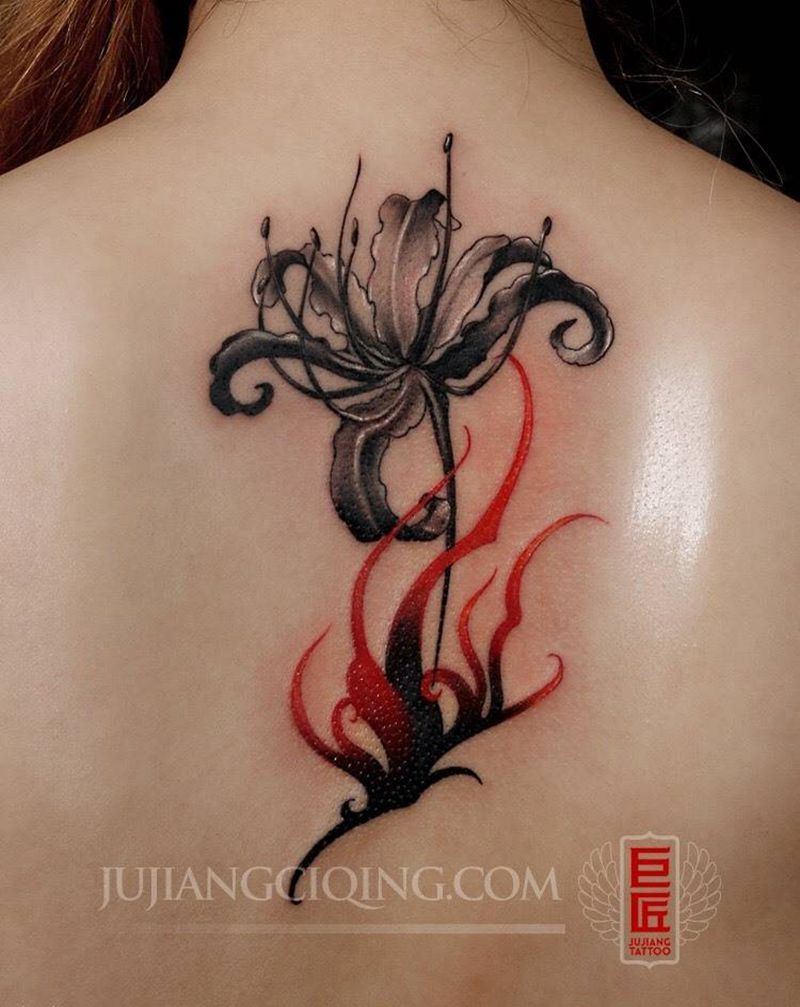 美人鱼之精美彼岸花纹身图片