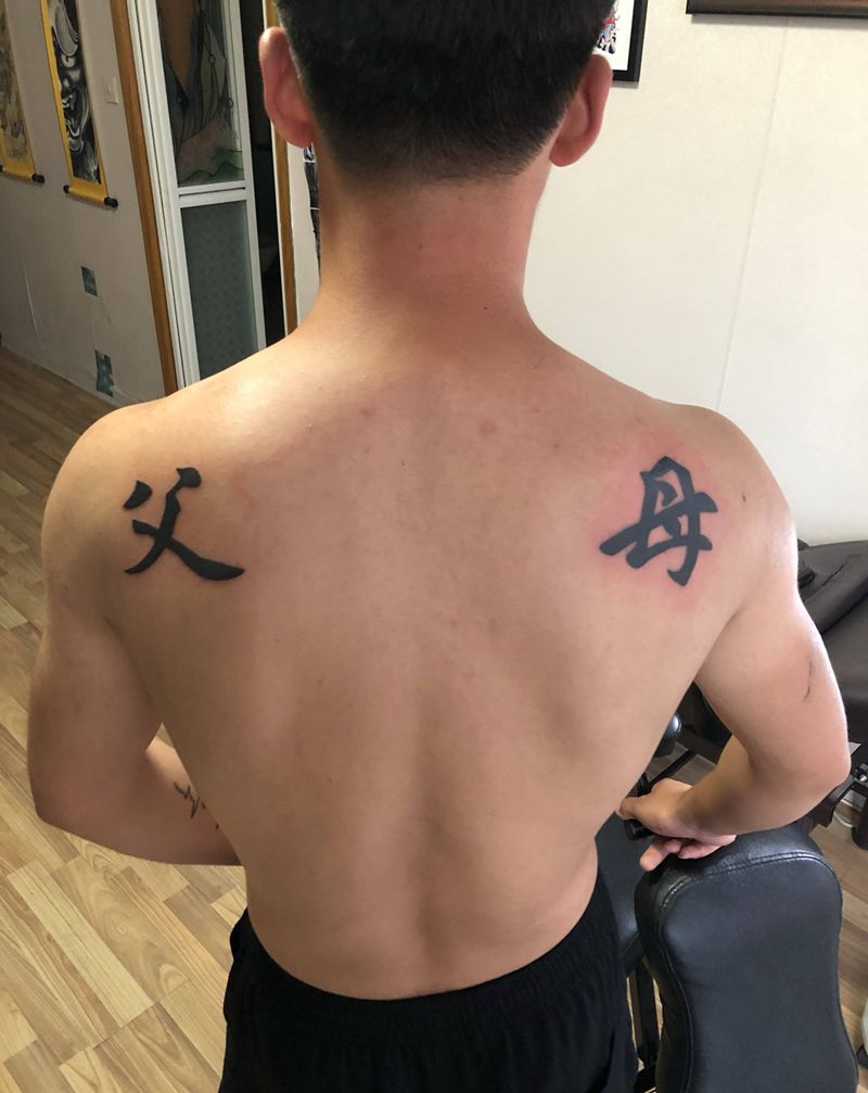 小作品，大意义纹身图片_背部新传统老传统纹身图案