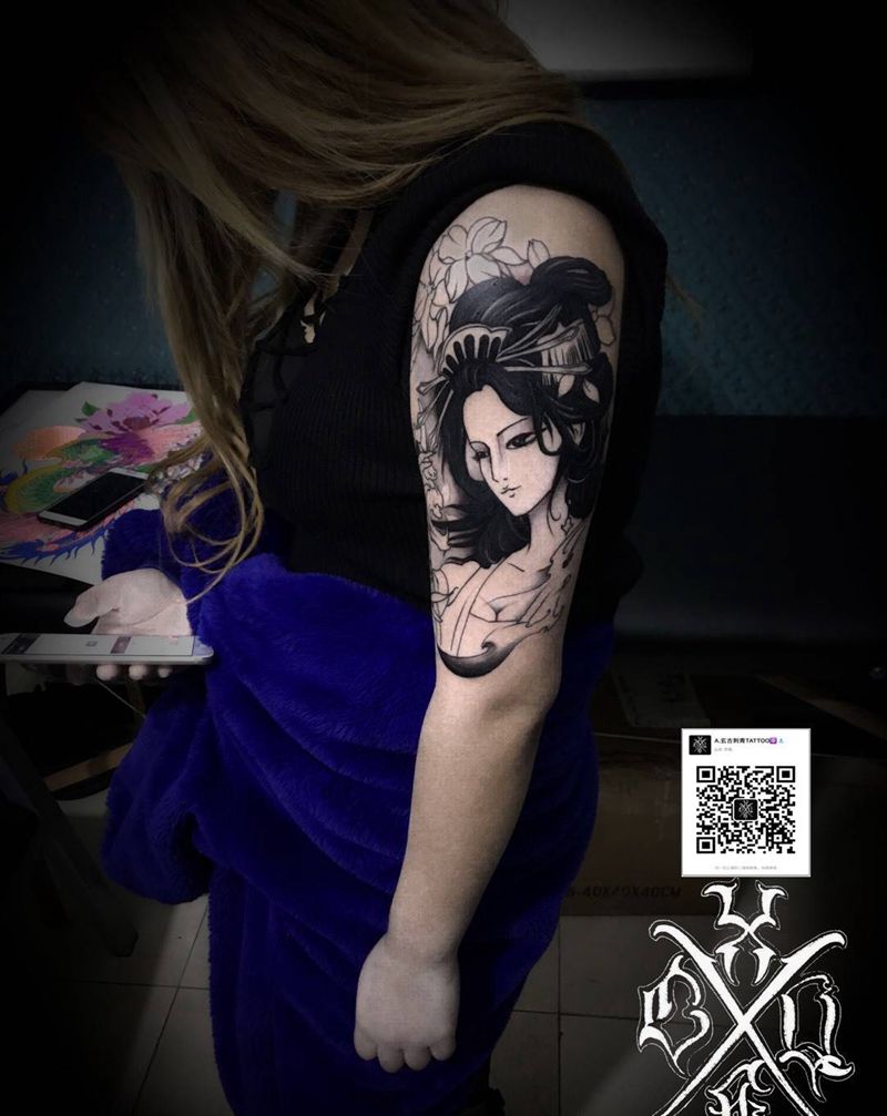 大臂纹身图片