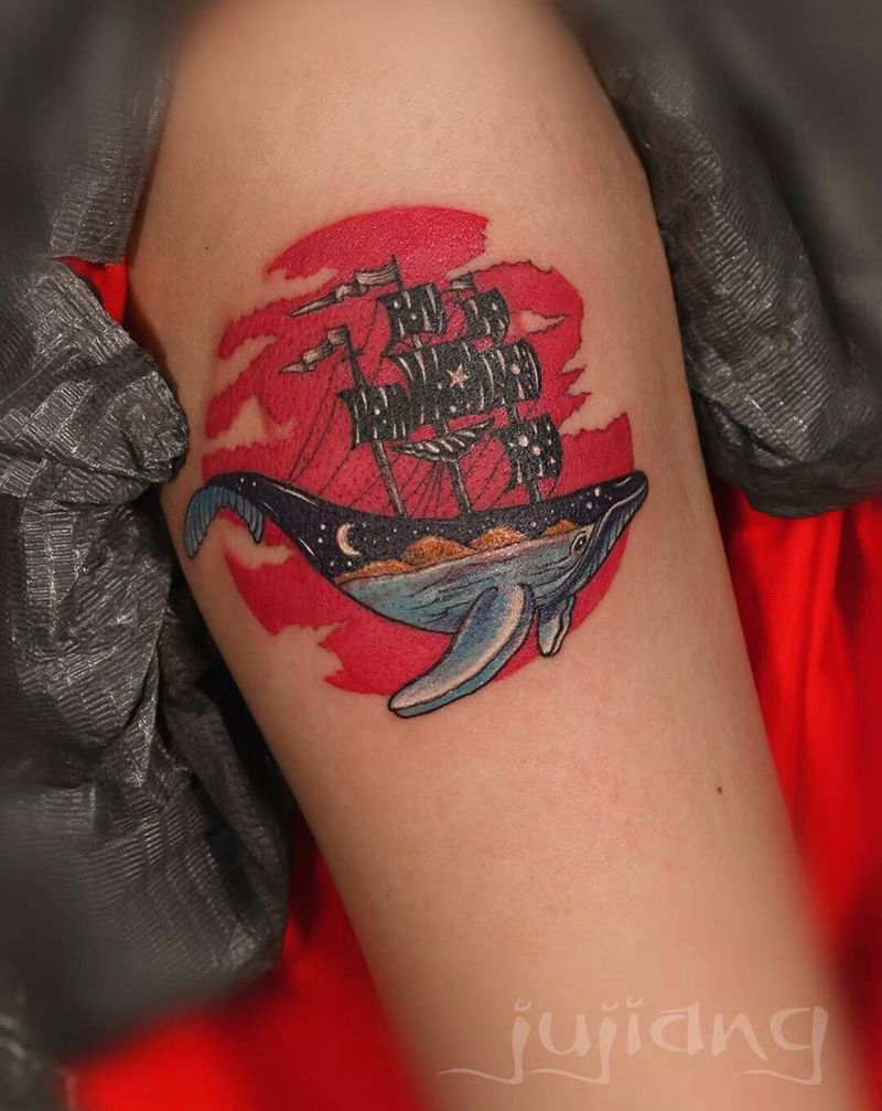 遮盖作品纹身图片_成品手臂欧美动物原创培训纹身图案