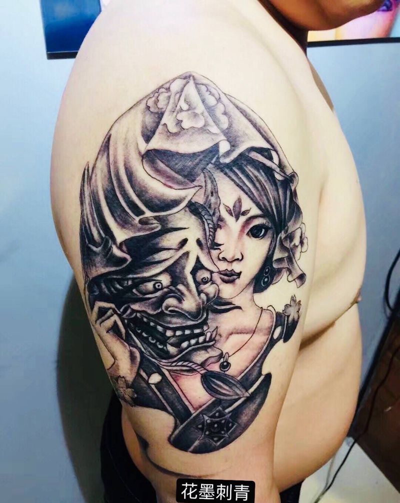 般若艺姬纹身图片