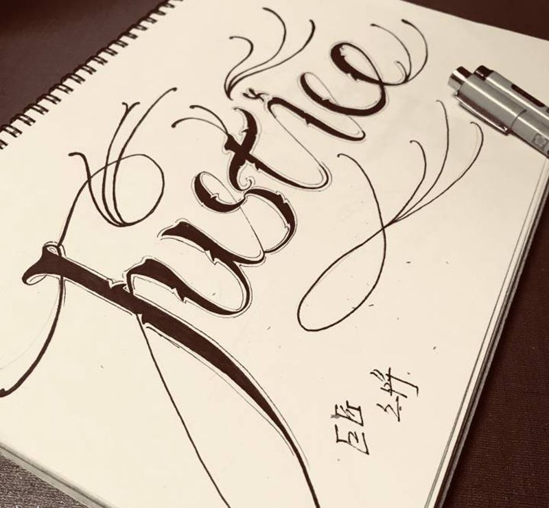 花体纹身图片_手稿肩部手臂腰部臀部手部腿部欧美原创字符纹身图案