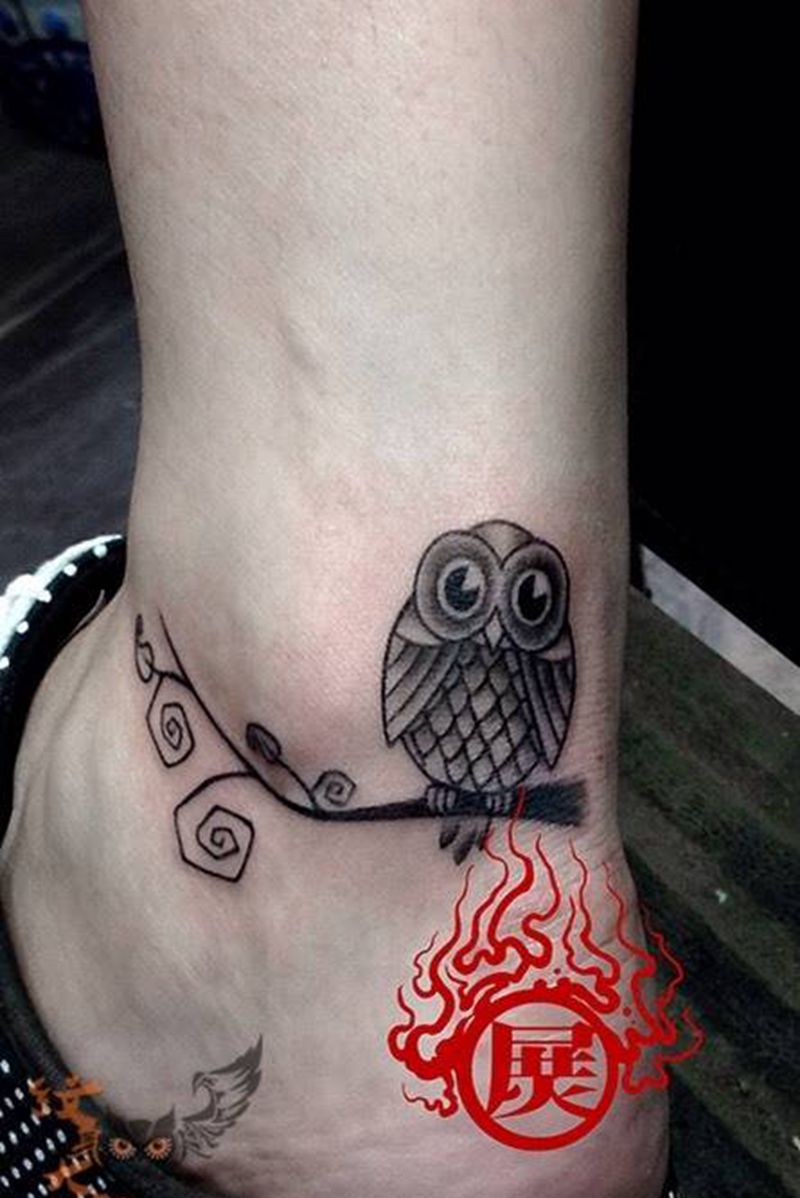 猫头鹰纹身图片