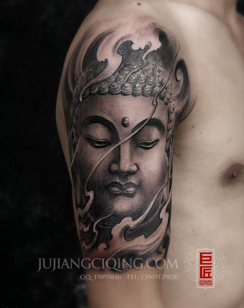 我佛慈悲纹身图片
