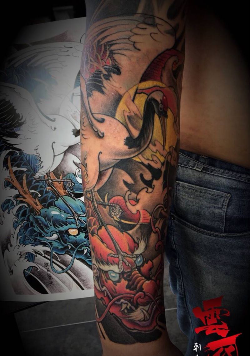 独占鳌头纹身图片