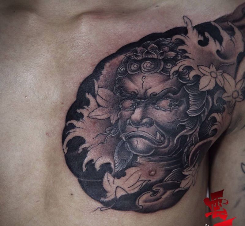 不动明王纹身图片