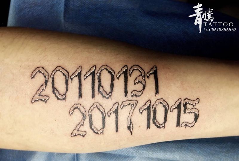 数字纹身图片