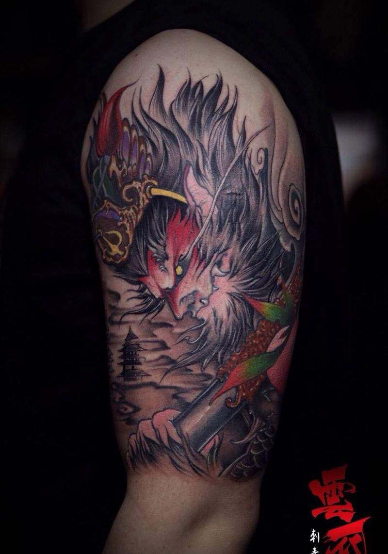 大圣归来纹身图片