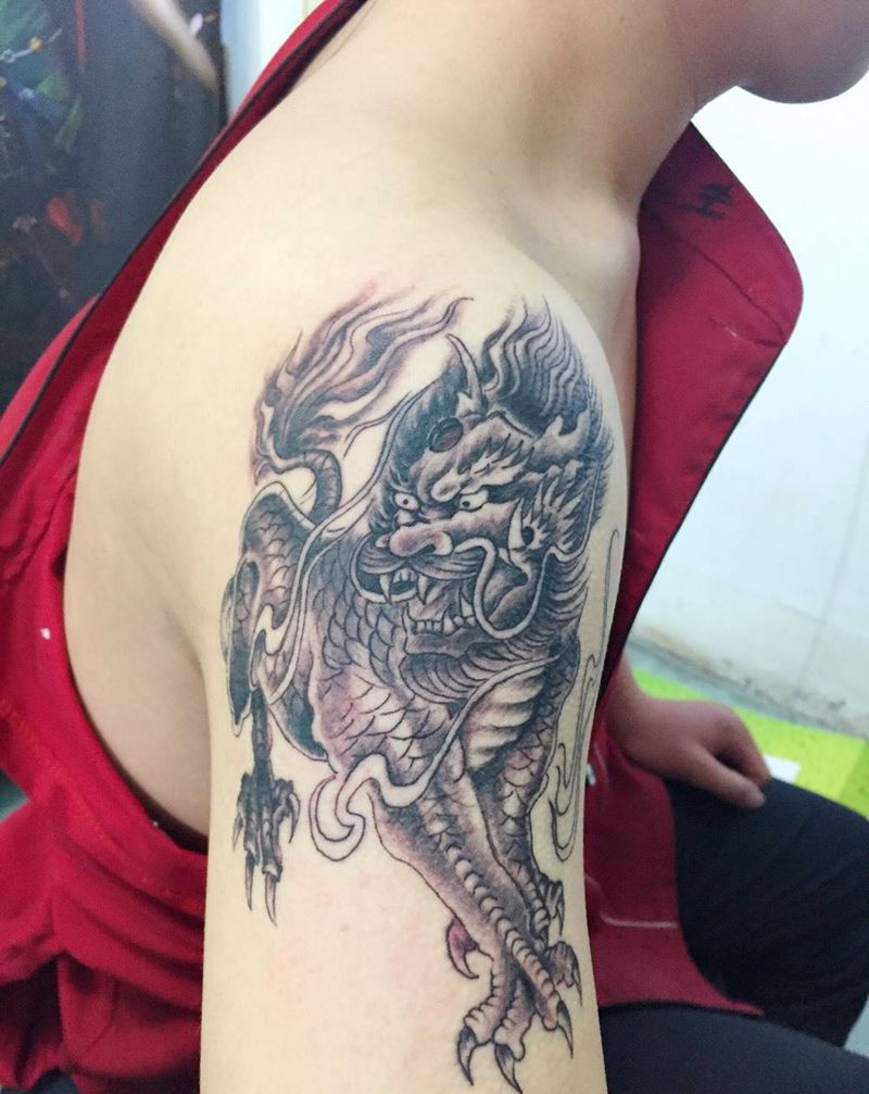 今工，麒麟纹身图片