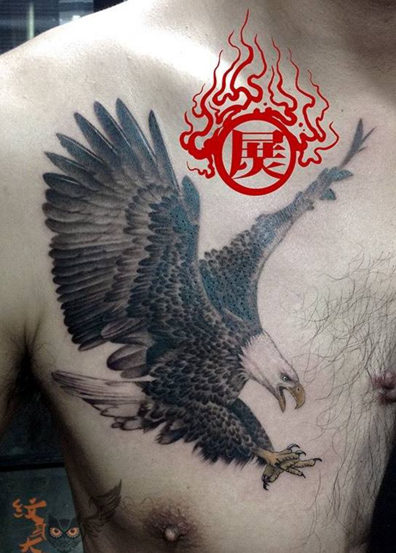 鹰纹身图片