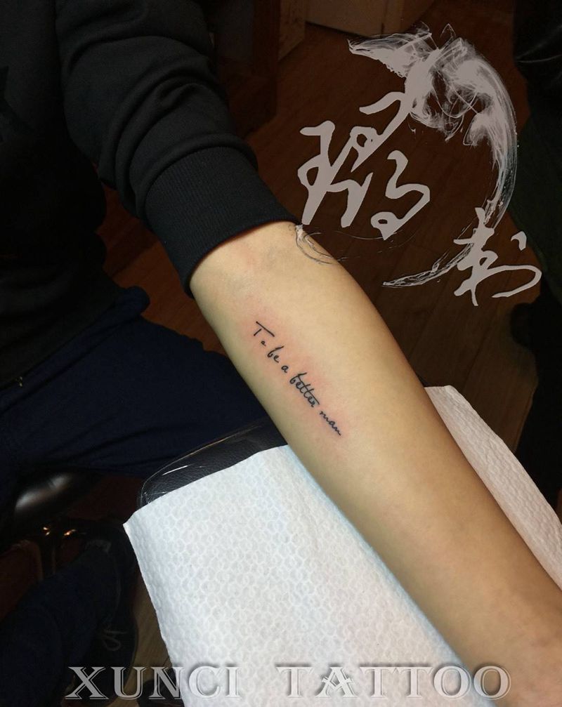 男左 女右纹身图片_成品手部手臂欧美清新字符人物原创情侣纹身图案