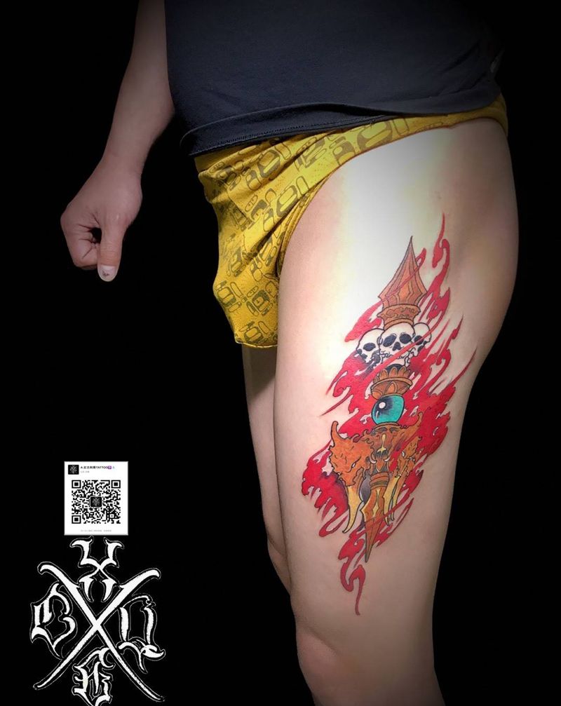 金刚杵纹身图片