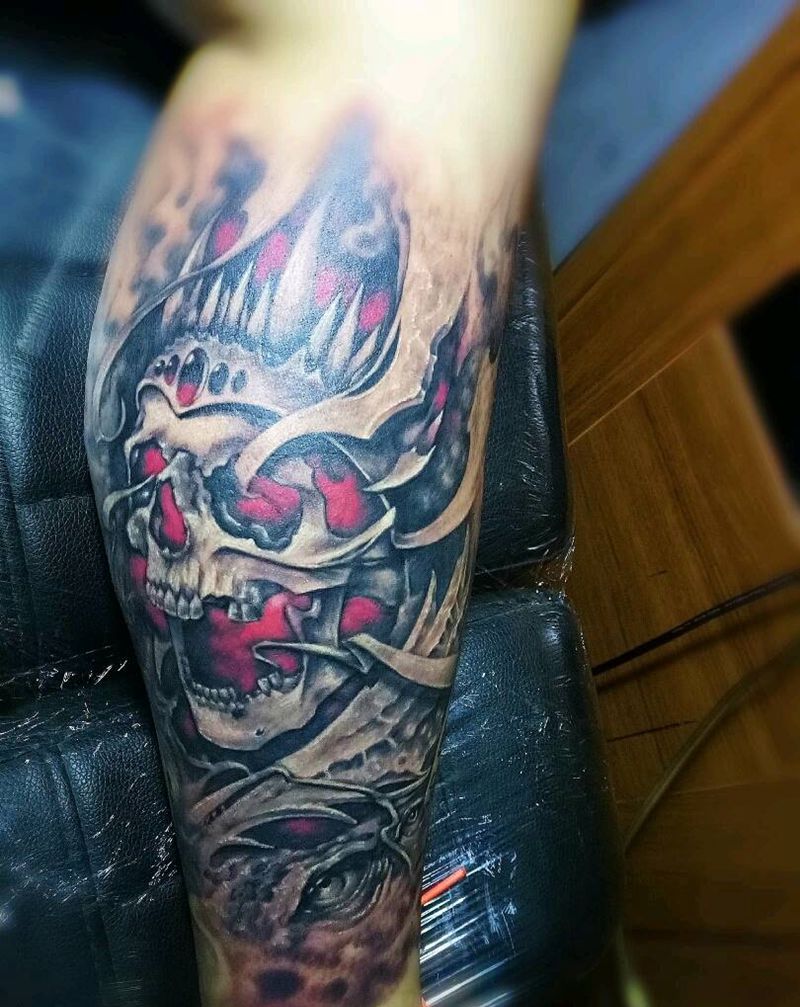 小腿图图纹身图片