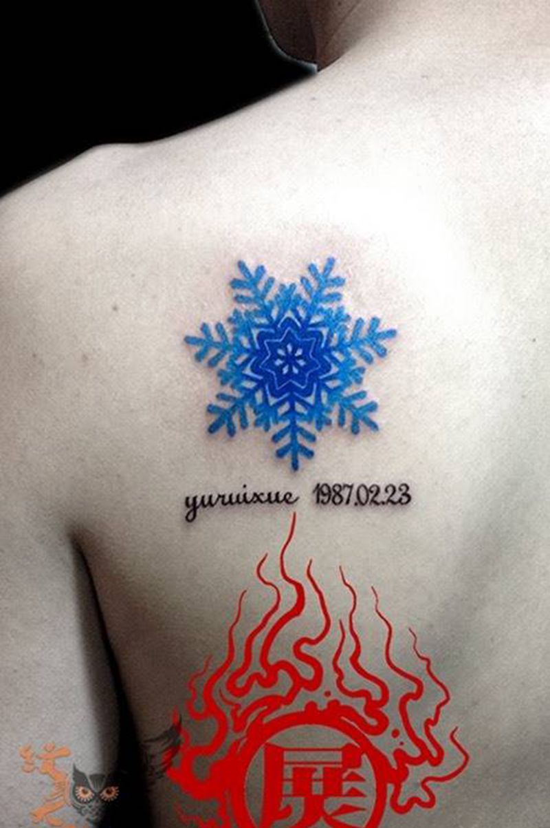 雪花纹身图片