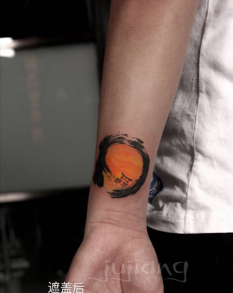 遮盖作品纹身图片_成品手臂清新原创培训几何纹身图案