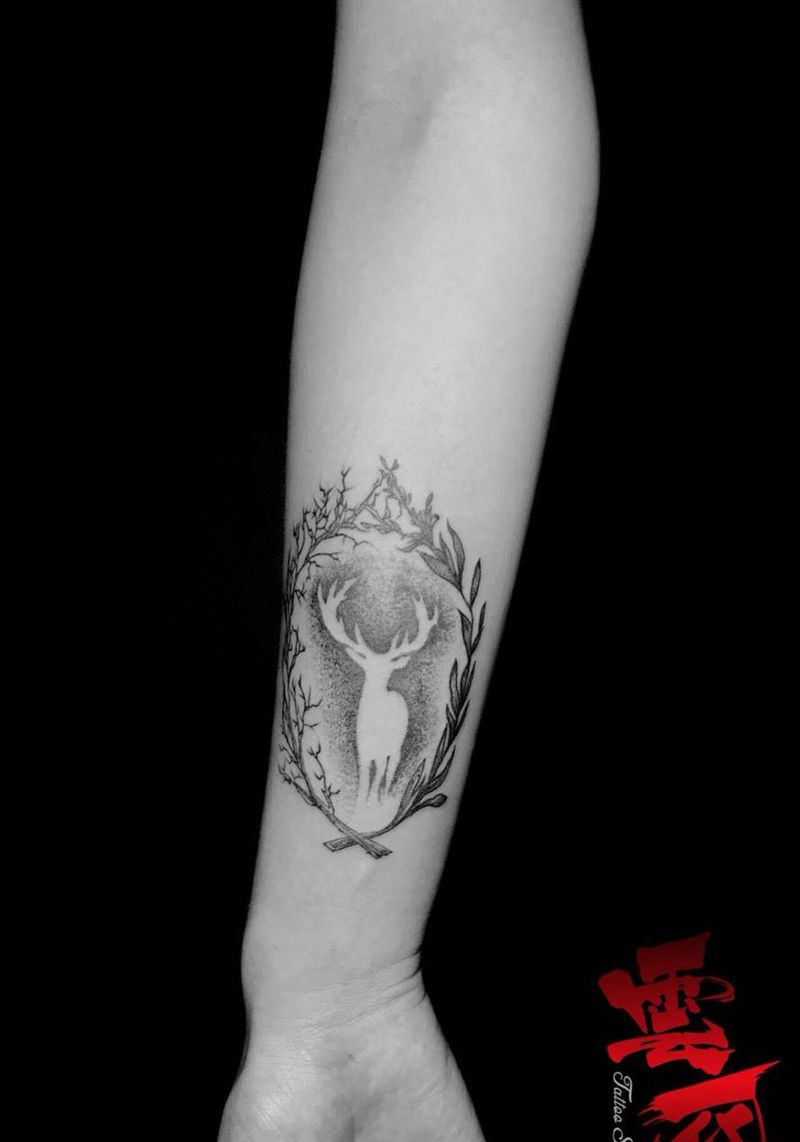 鹿纹身图片