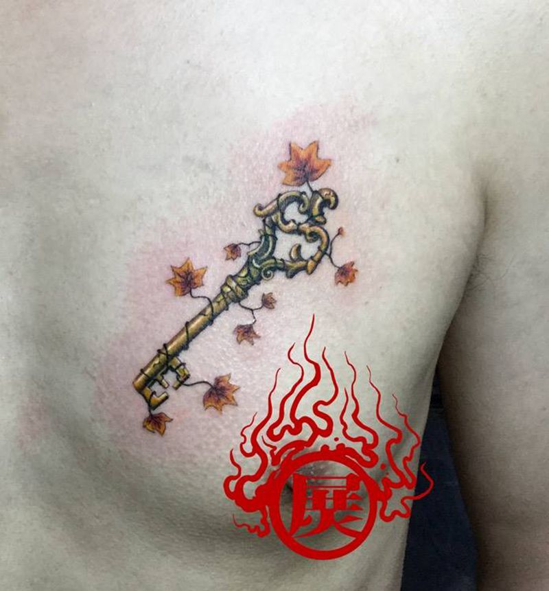 钥匙纹身图片