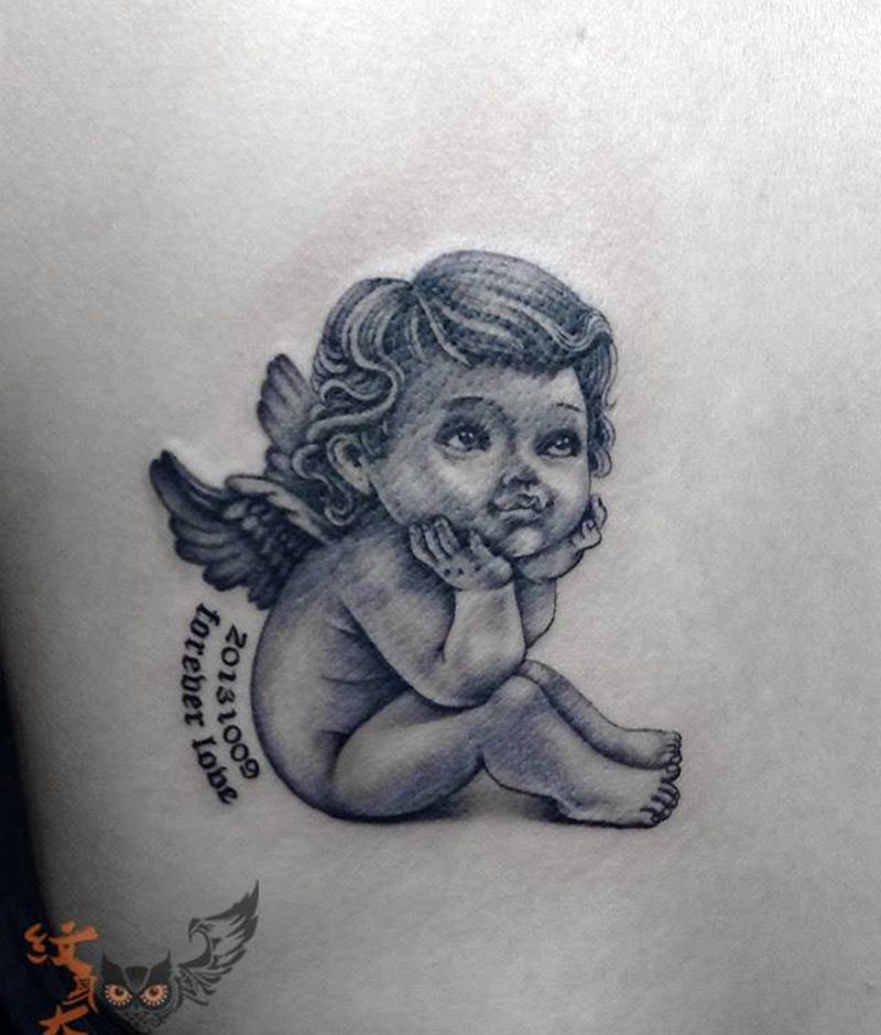 小天使纹身图片