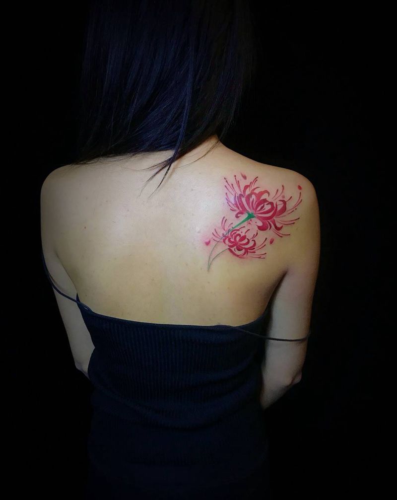 彼岸花纹身图片