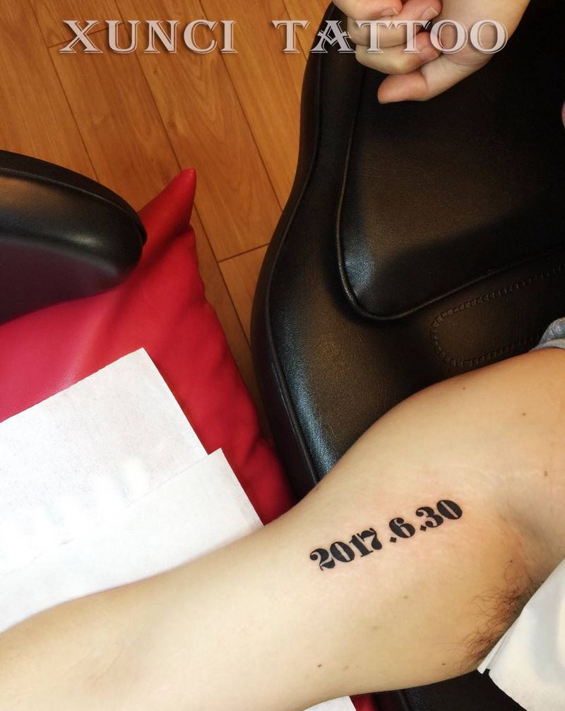 数字纹身图片_成品手臂肩部欧美传统清新字符原创图腾贴纸纹身图案