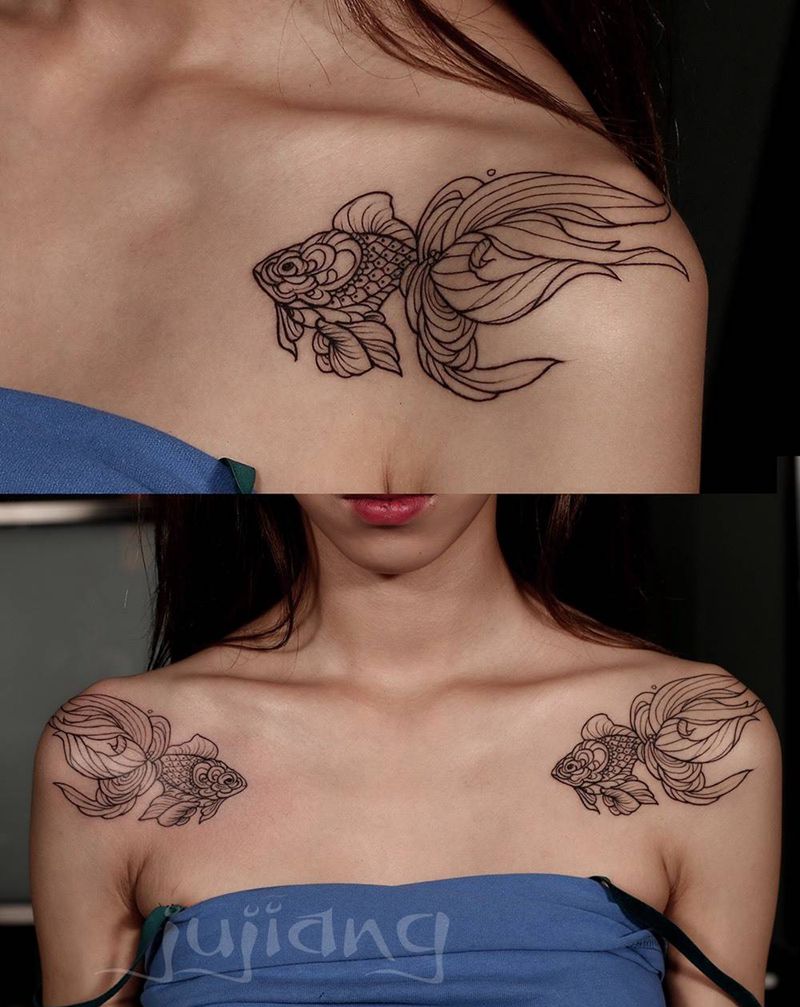 鱼儿纹身图片