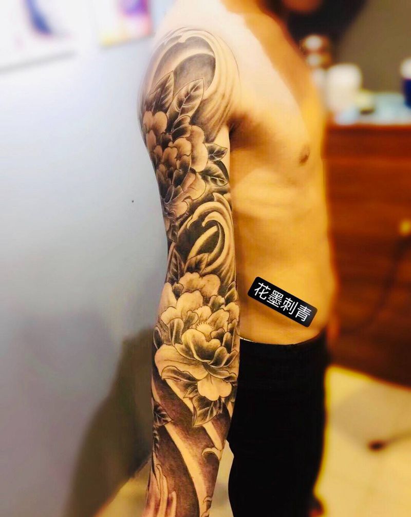 花开富贵纹身图片