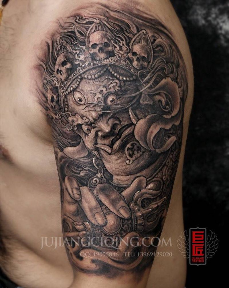 护法神纹身图片