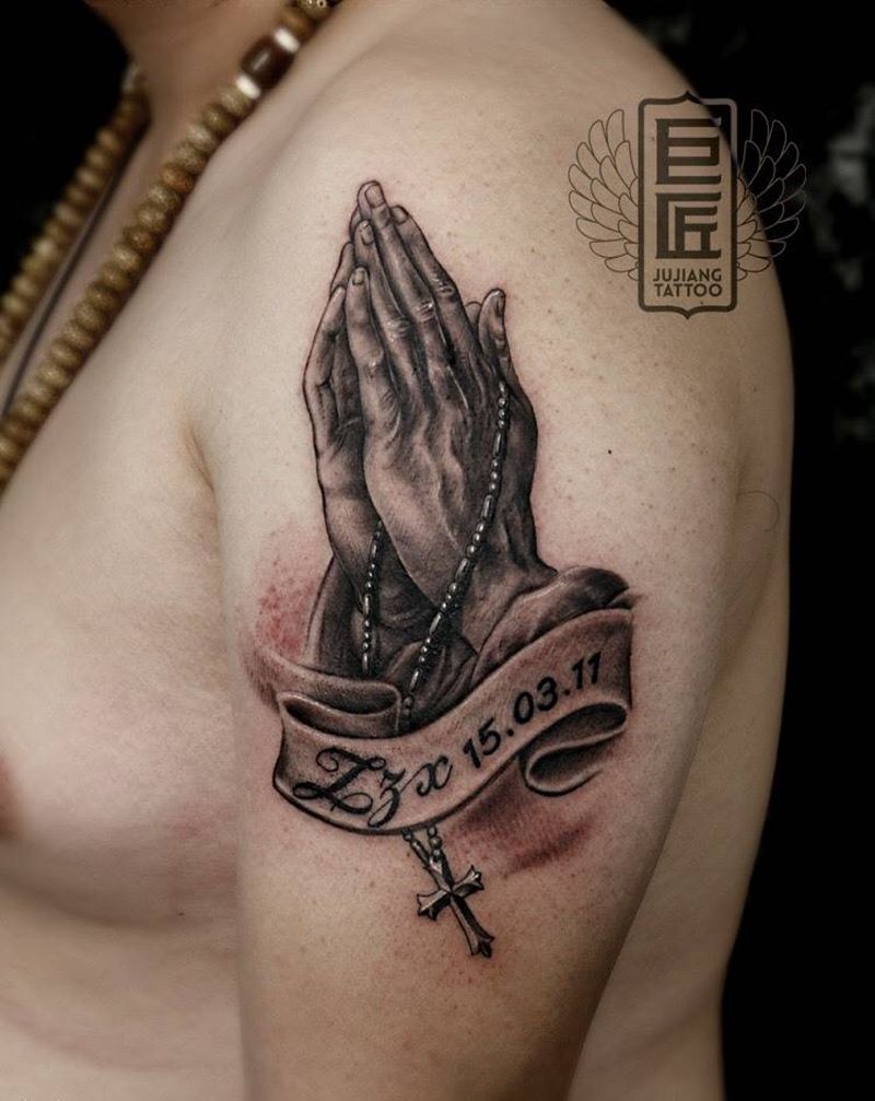 一生平安纹身图片_成品手臂传统人物原创培训纹身图案