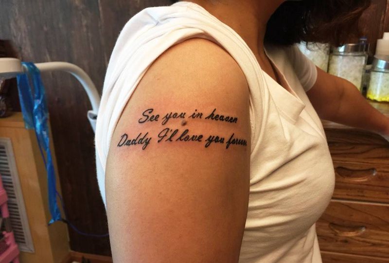 英文纹身图片_成品手臂清新传统欧美字符人物纹身图案