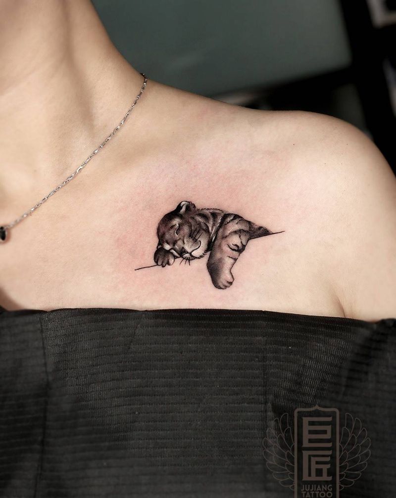 小老虎纹身图片