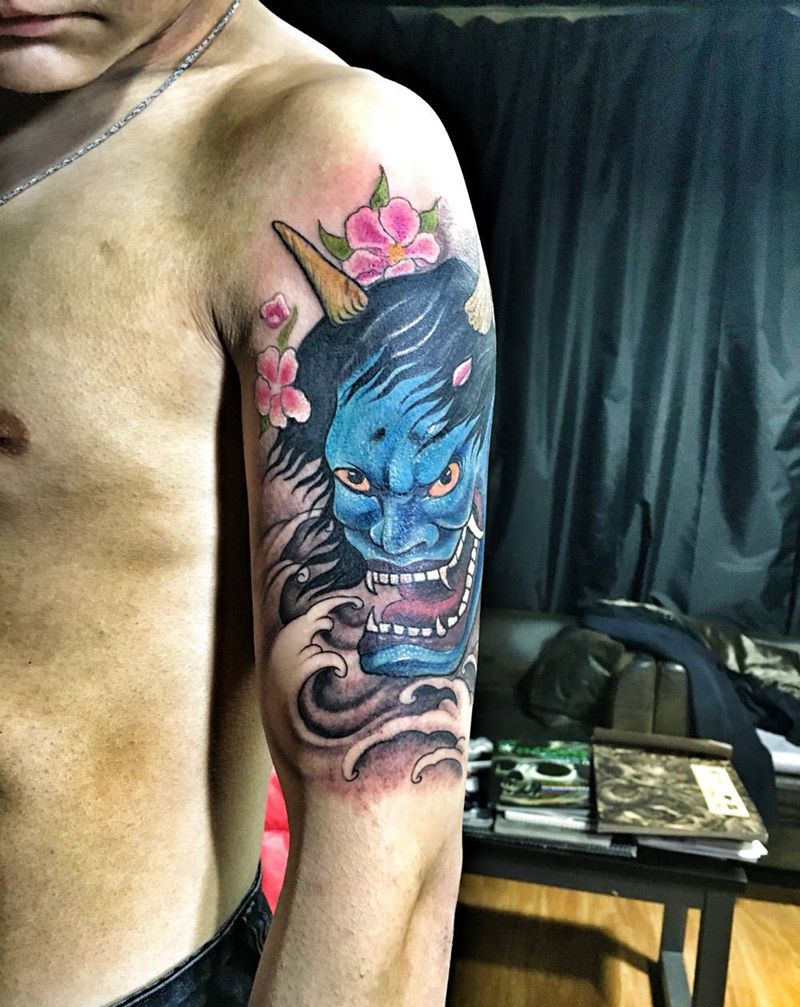 般若纹身图片_成品颈部手臂胸部原创传统腿部背部肩部脚部纹身图案