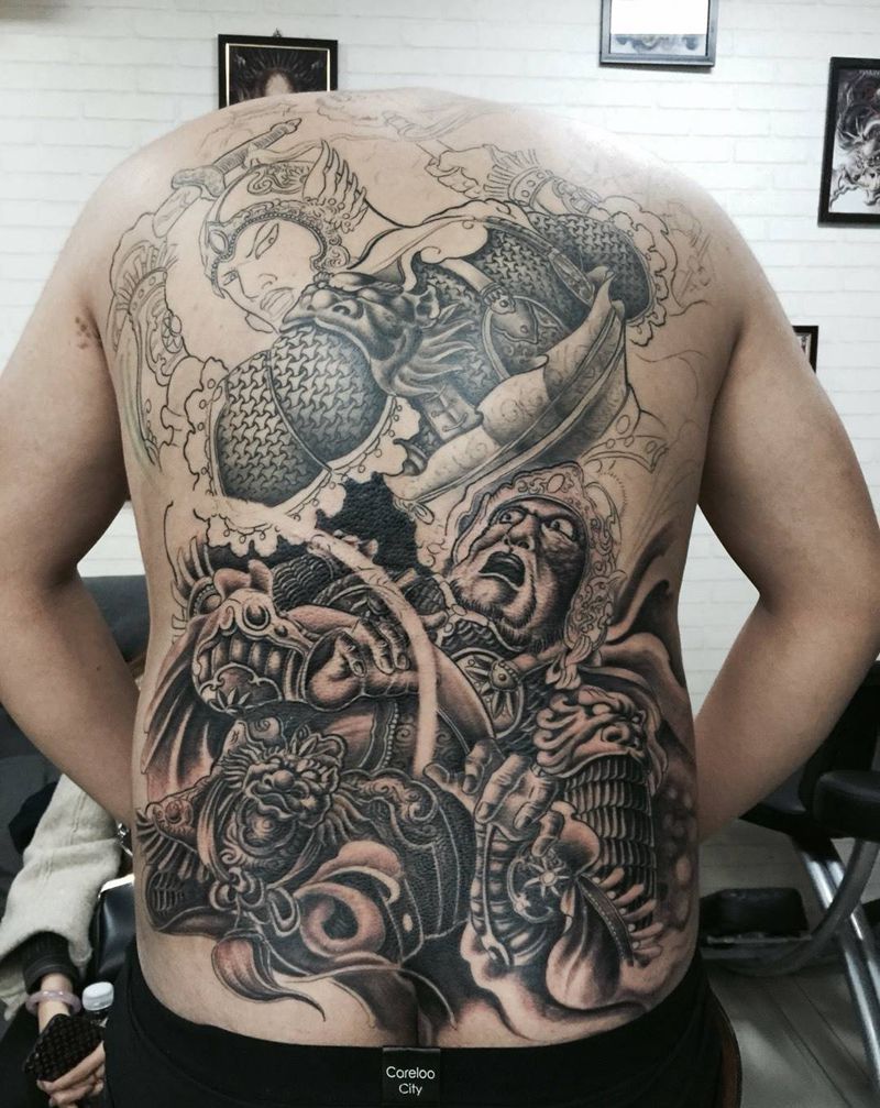 长坂坡 青釭剑纹身图片