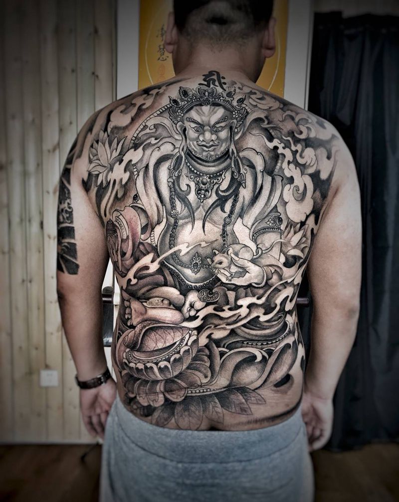 黄财神纹身图片