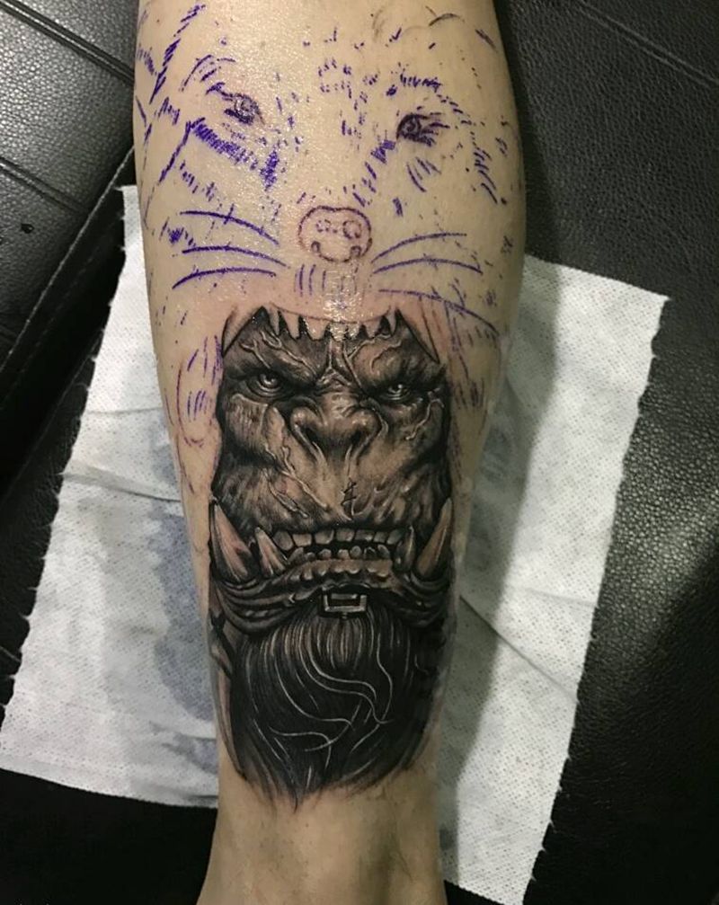 为了部落！魔兽题材！纹身图片