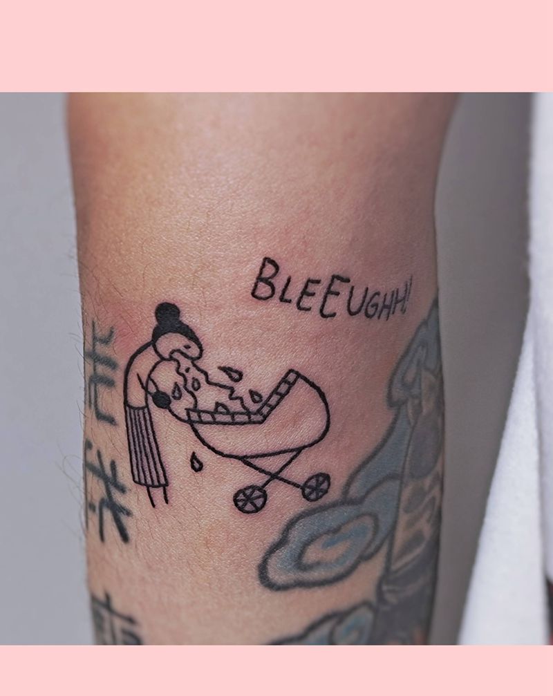 可爱小图纹身图片_手部可爱线条纹身图案